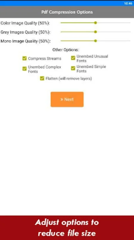 Compress PDF files - Reduce file size for Android