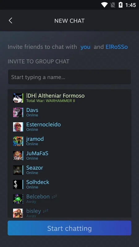 Steam Chat for Android - Official Chat App within Steam Platform