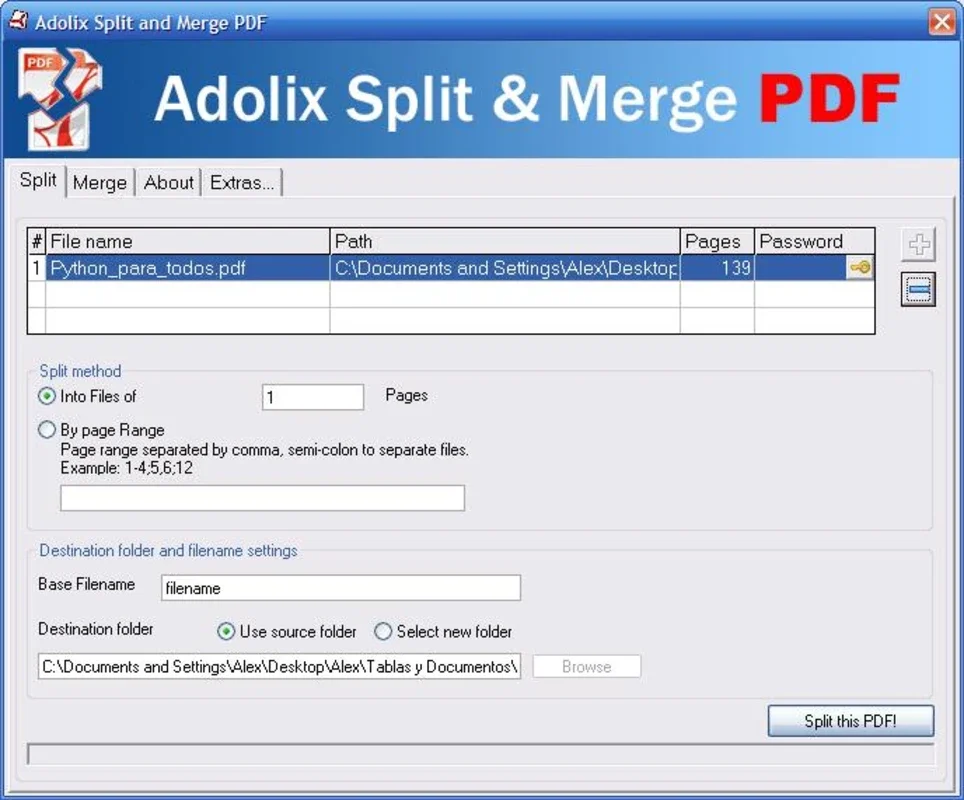 Adolix Split and Merge PDF for Windows - Efficient PDF Manipulation