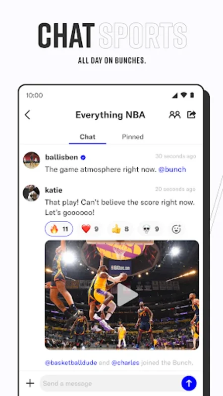 Bunches: Chat Sports on Android - Connect with Global Sports Fans