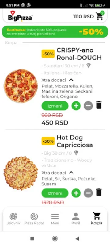 BigPizza for Android - Transform Your Pizza Ordering