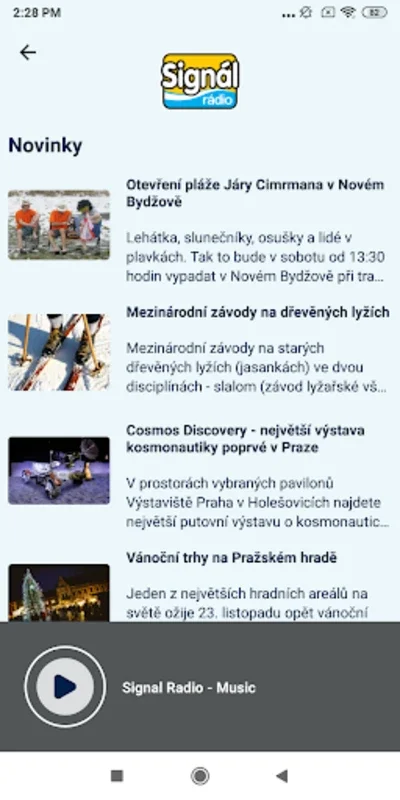 Signál rádio for Android: Fresh Radio Content