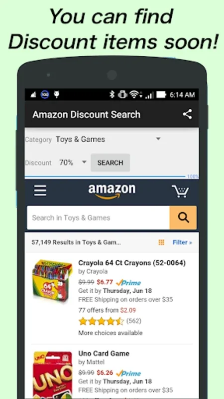 Discount Shopping for Amazon - on Android: Streamline Shopping