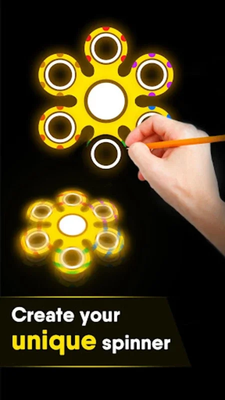 Draw Finger Spinner for Android - Create Custom Glow Spinners