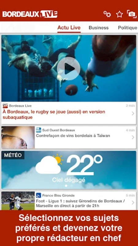 Bordeaux Live for Android - Stay Informed
