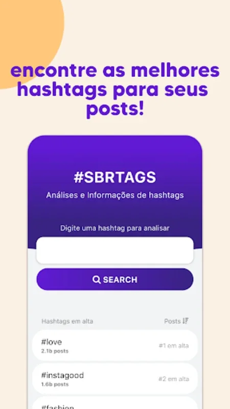 Gerador de Hashtag em Alta for Android - Boost Social Media Reach