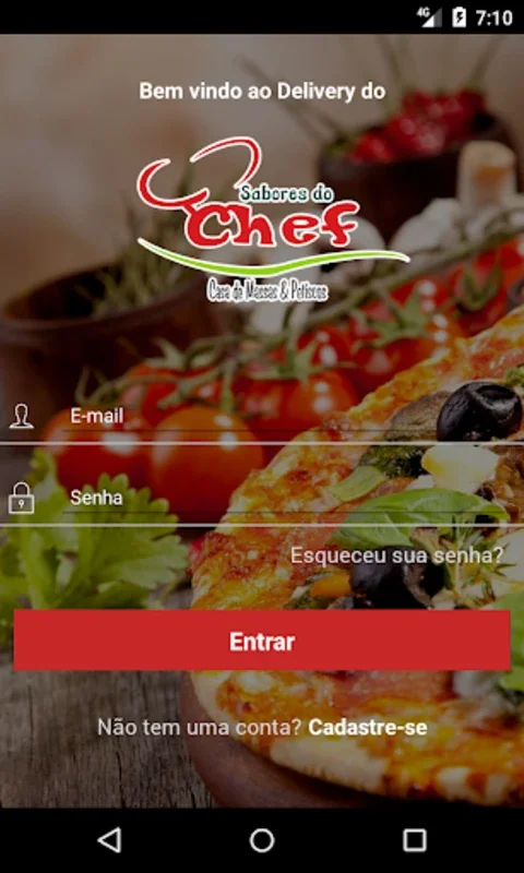 Sabores do Chef for Android - Order Pasta and Snacks Easily