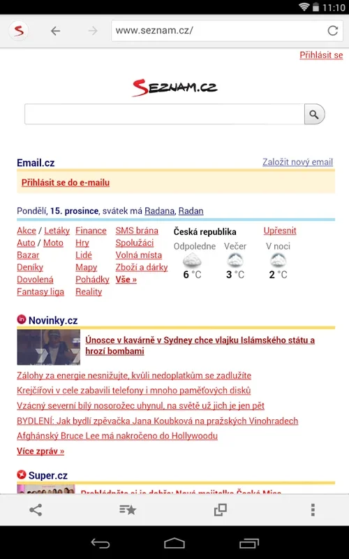 Seznam.cz for Android: Streamlined Web Navigation