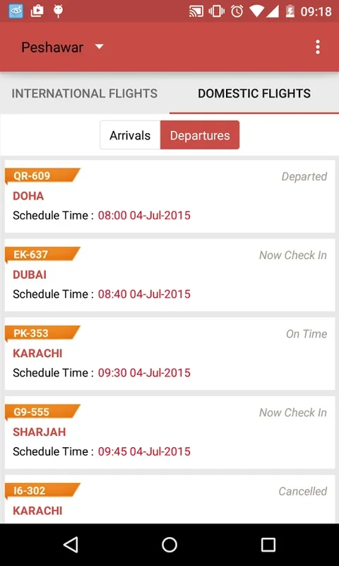 Pakistan Airports for Android - Real-Time Flight Updates