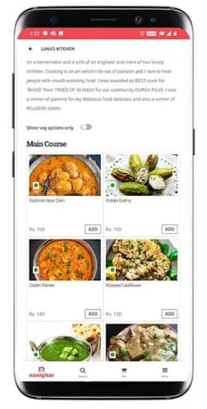 Nanighar for Android: Order Local Homemade Meals