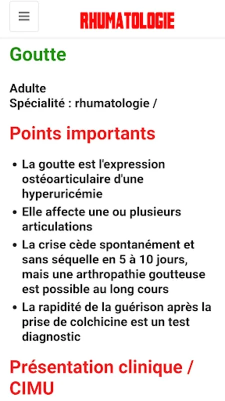 Rhumatologie for Android: Comprehensive Rheumatology App