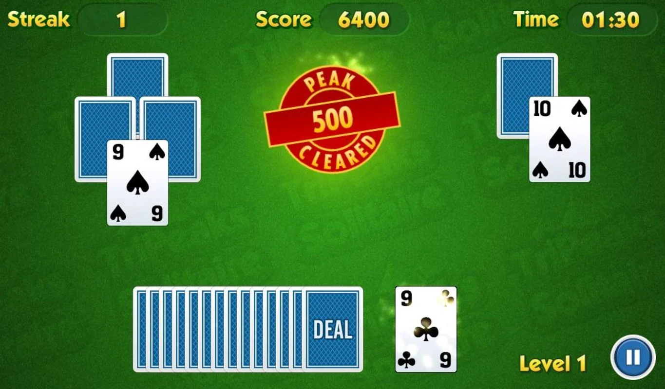 TriPeaks Solitaire Challenge for Android - No Downloading Needed