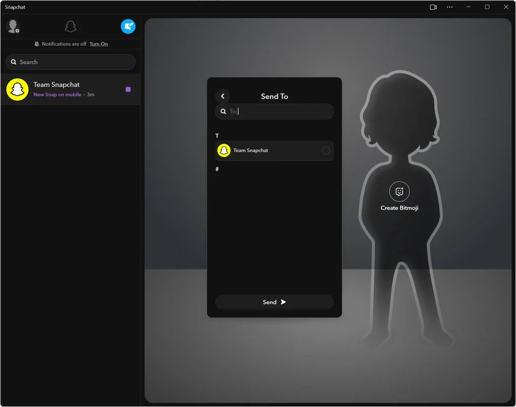 Snapchat for Windows: Chat and Manage Bitmoji