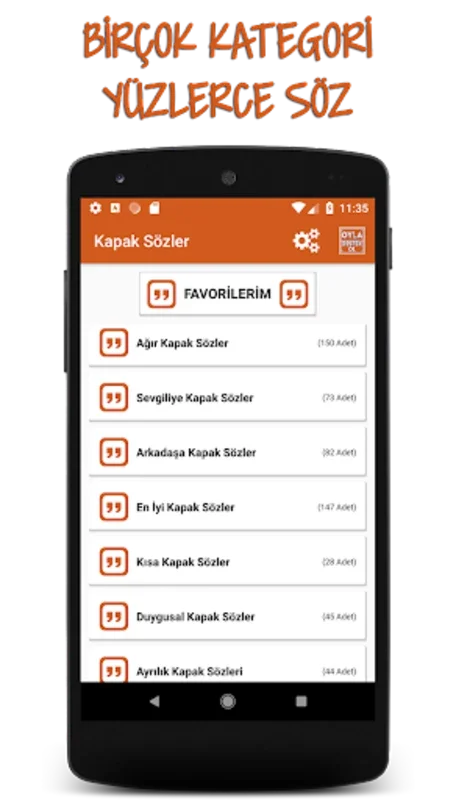 Kapak Sözler (2022) for Android - Engaging Phrases App