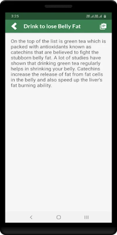 Drink to Lose Belly Fat for Android: Natural Belly Fat Reduction