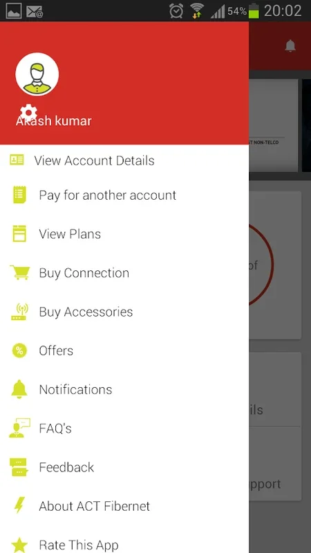 ACT Fibernet for Android - Manage Internet with Ease