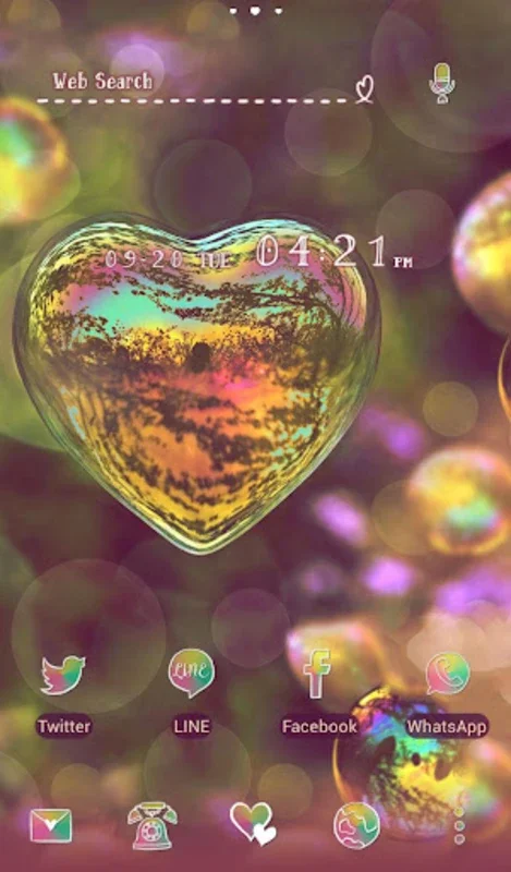 Heart Bubble Theme +HOME for Android: Vast Customization Options