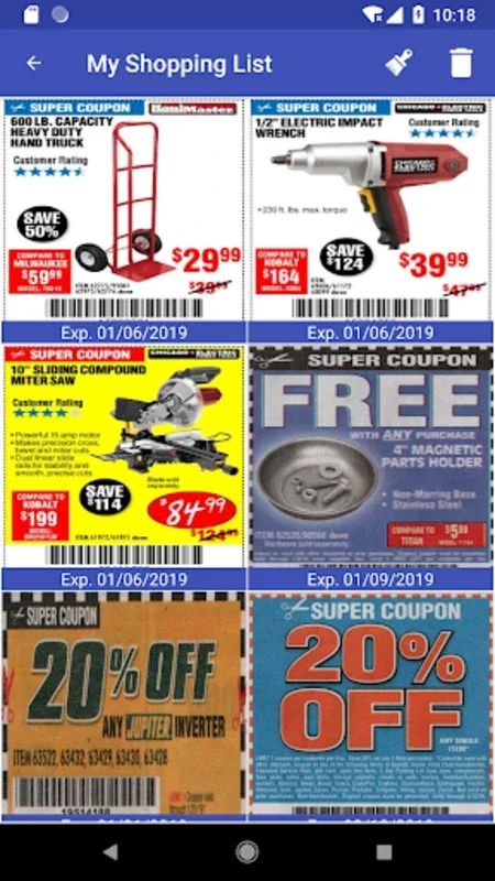 Coupons for Harbor Freight Too for Android - Maximize Savings