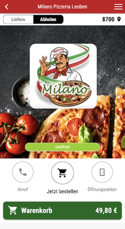 Milano Pizzeria Leoben for Android - Savor Italian Cuisine Easily