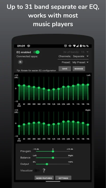 SpotEQ31 - 31 Band Equalizer for Android - Enhance Your Audio