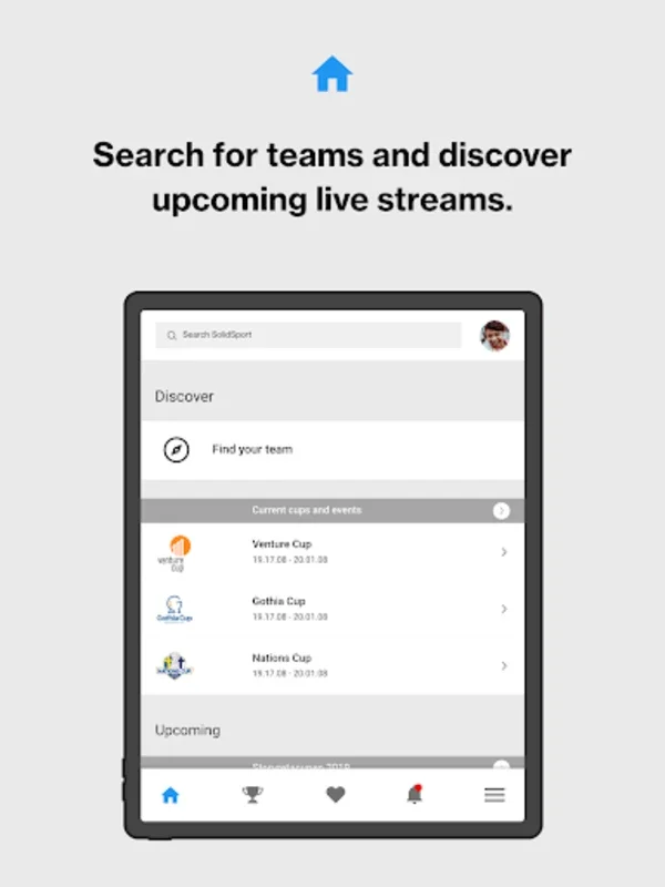 SolidSport for Android - Stream Live Sports Anytime