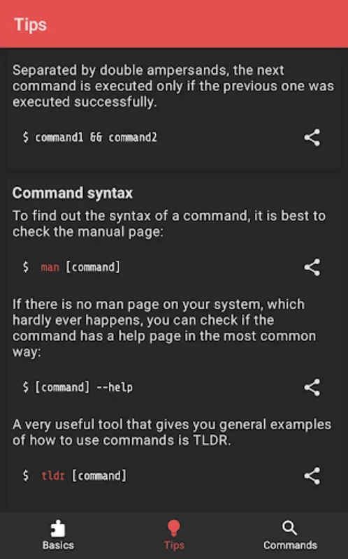 Linux Command Library for Android - Offline Command Manual