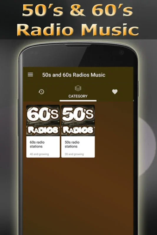 Radio Musica de los Sesentas 60s for Android - Enjoy Classic 50s and 60s Music