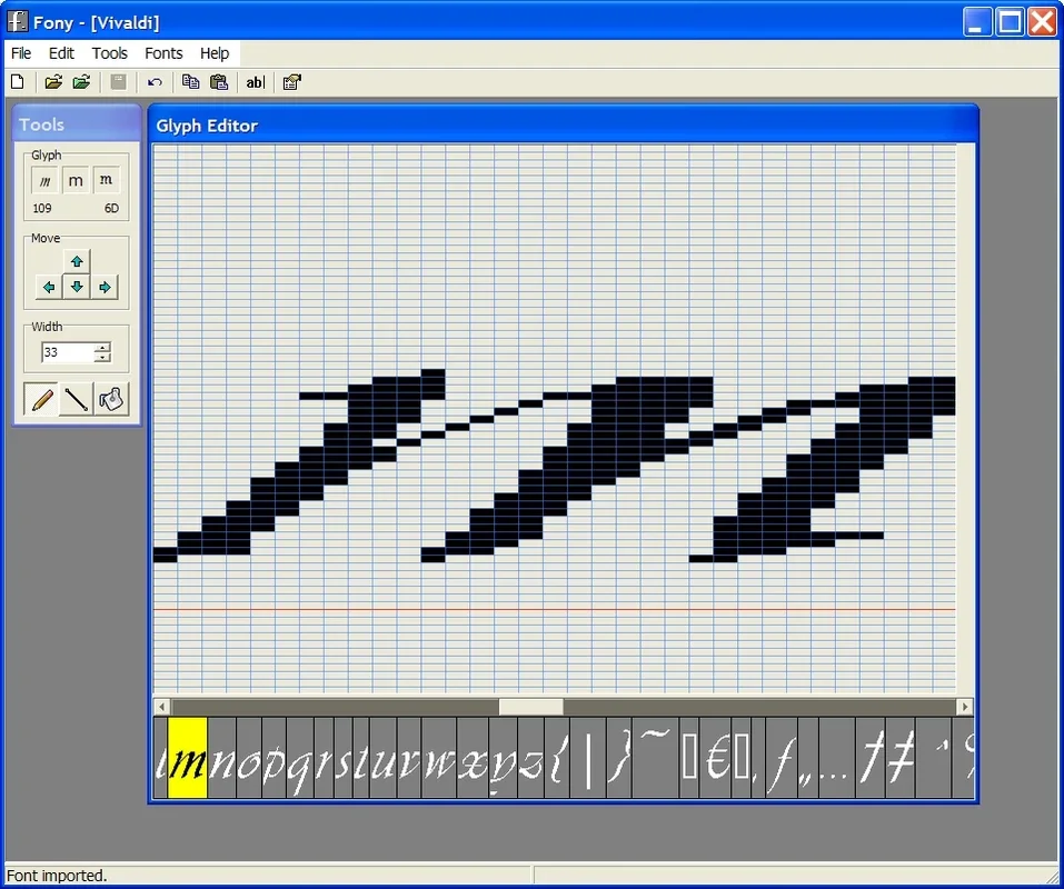 Fony: Precise Windows Bitmap Font Editor