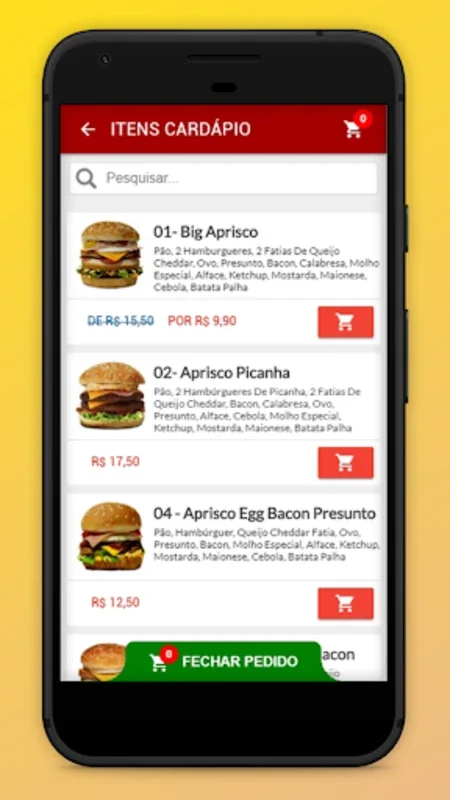 Aprisco Lanches for Android - Effortless Snack Ordering