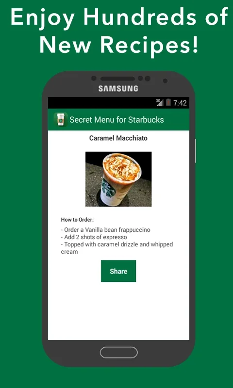 Secret Menu for Starbucks for Android - Unlock Unique Drinks