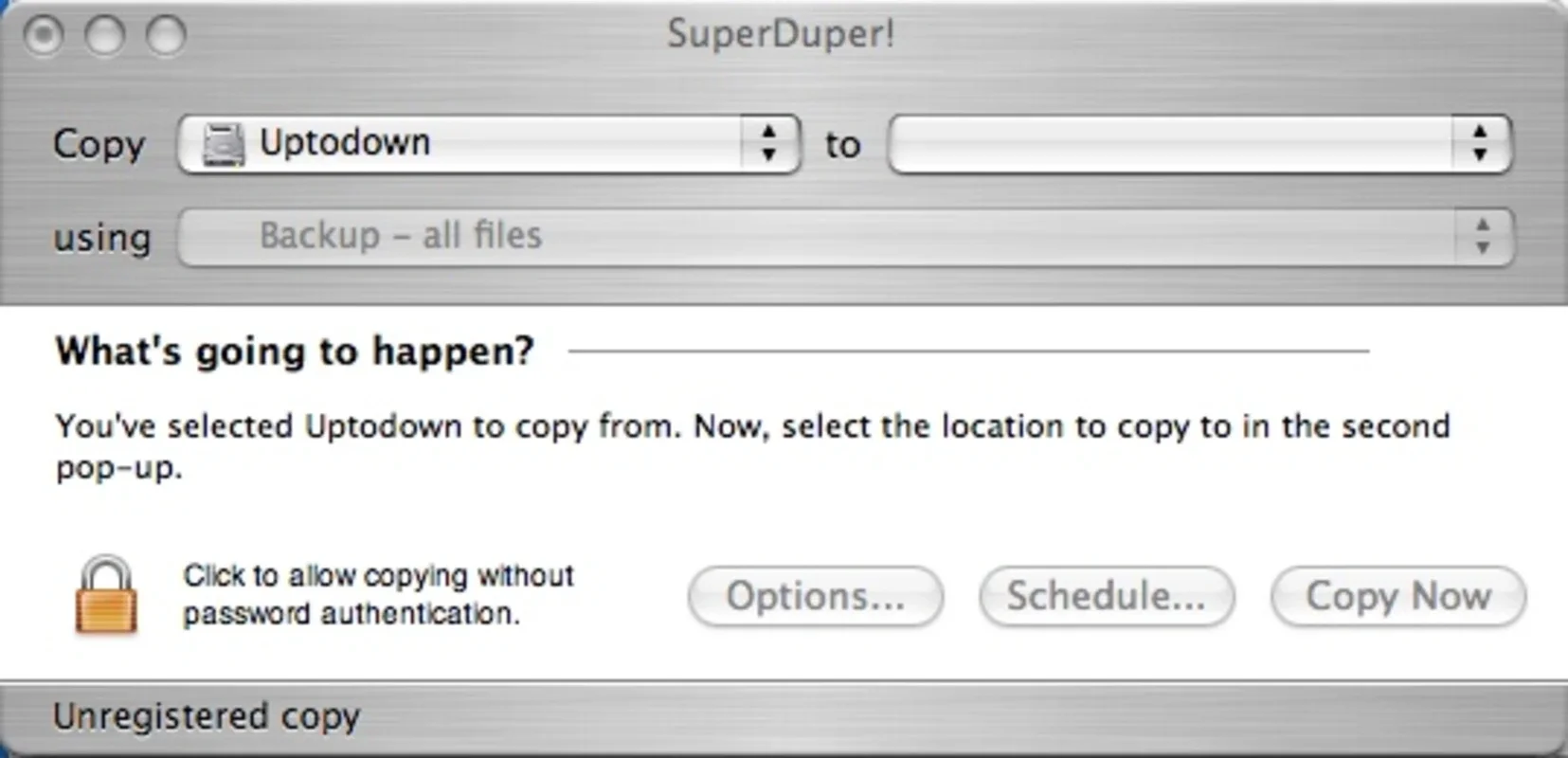 SuperDuper for Mac - Backup Bootable Operating System