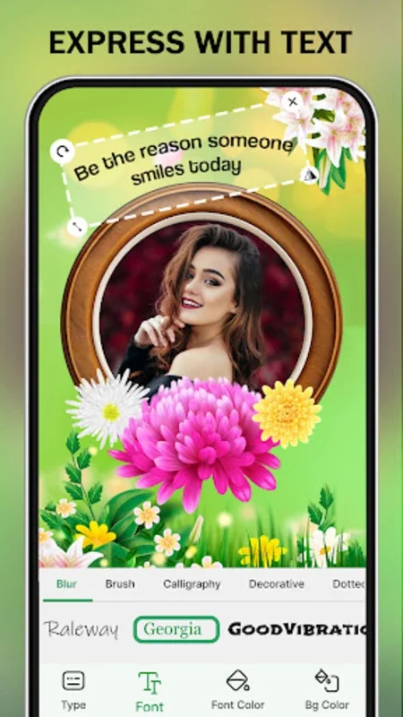 Flora Garden Photo Frame for Android - Create Art with Nature Frames