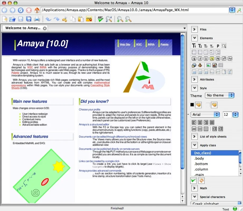 Amaya for Windows - A Free Web Editing Tool