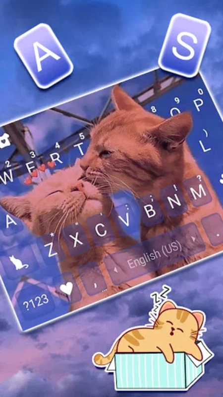 Cute Kitten Love Keyboard Back for Android: Customize Your Typing