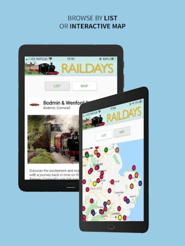 Raildays for Android: Explore UK Heritage Railways