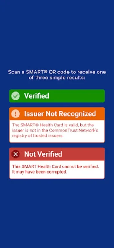 SMART Health Card Verifier for Android - Verify Health Credentials