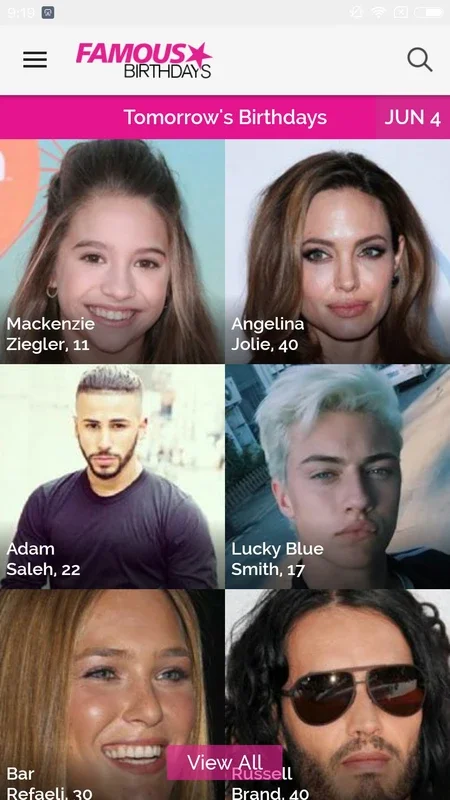 Famous Birthdays for Android - Discover Celebrity Birthdays