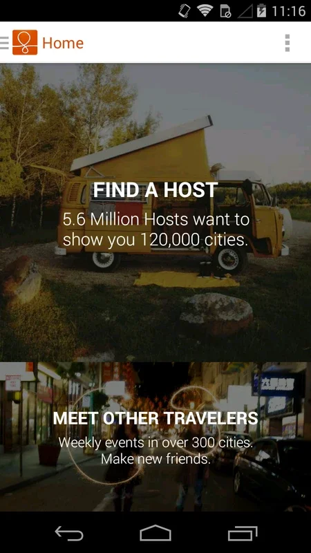 Couchsurfing Travel App for Android - Free Accommodation Network