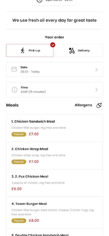 Philadelphia Fried Chicken App for Android - Order with Ease