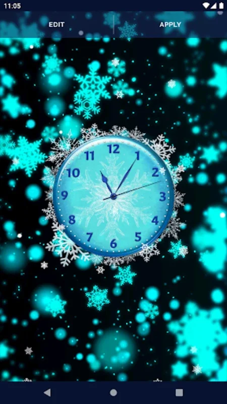 Winter Analog Clock for Android: Interactive Winter Wallpapers