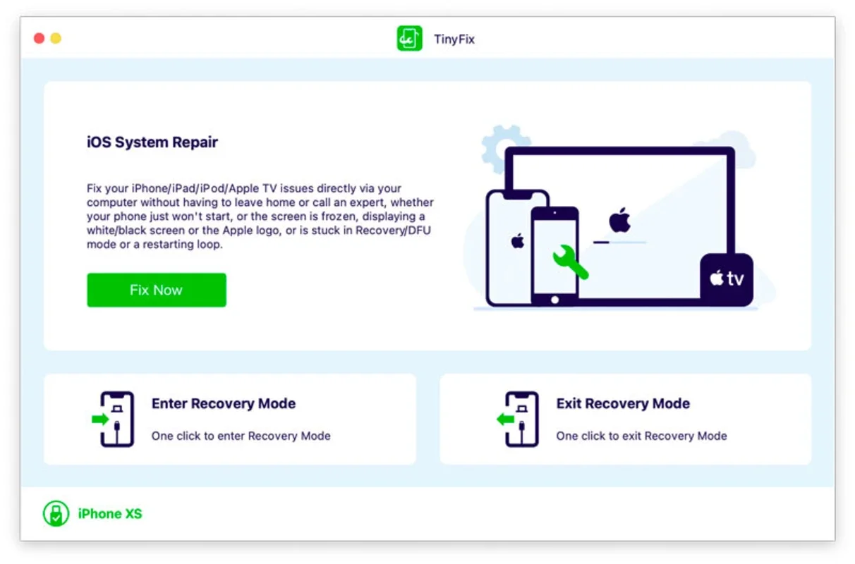 TinyFix for Mac - Fix iOS System Issues Easily