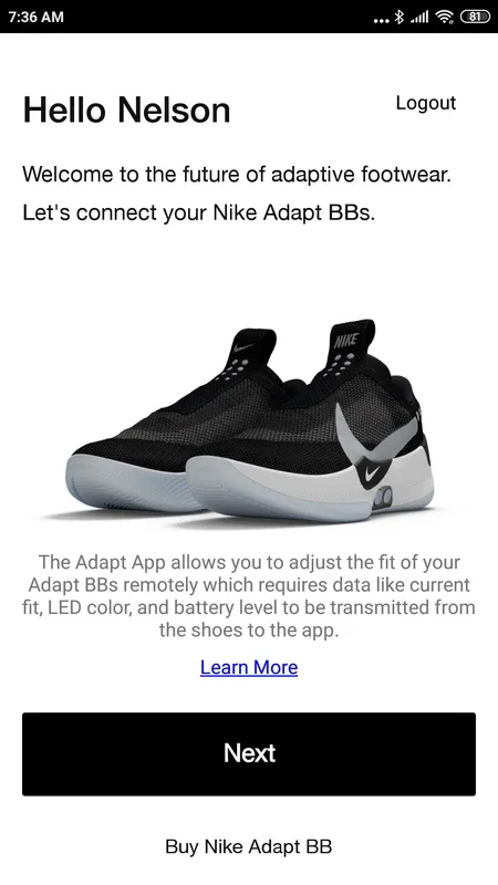 Nike Adapt for Android - Customize Your Fit on Your Shoes