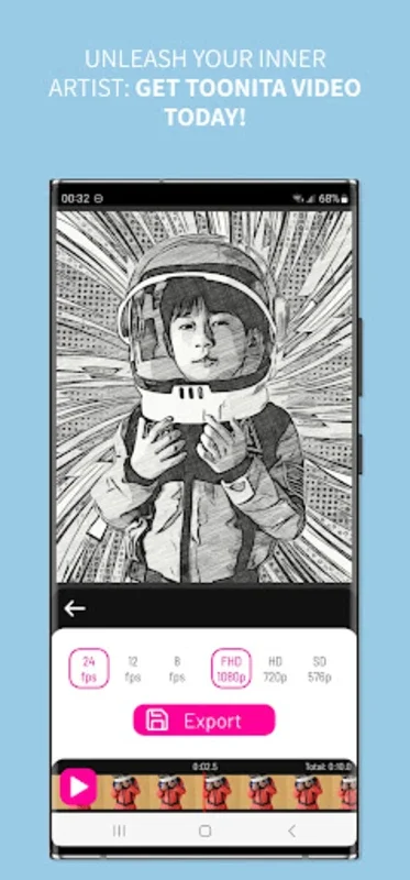 Toonita Video for Android - Transform Videos with Filters
