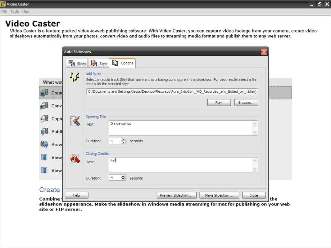 Video Caster for Windows - Share Multimedia Content Easily