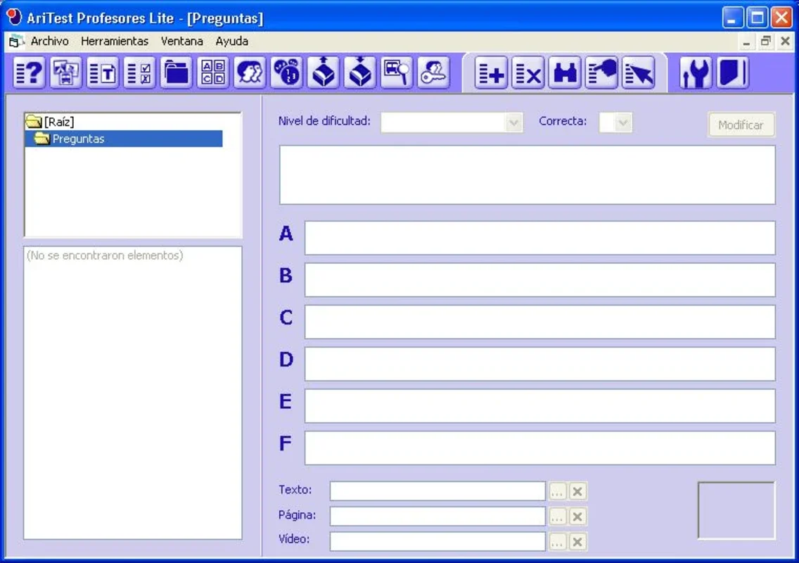 Aritest Profesores for Windows - Create and Manage Multiple-Choice Tests