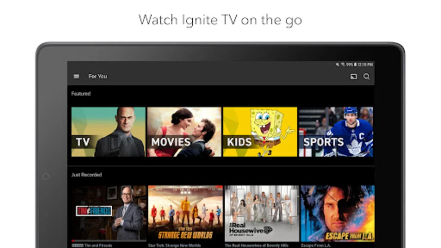 Ignite TV for Android - Enjoy Live & On-Demand TV