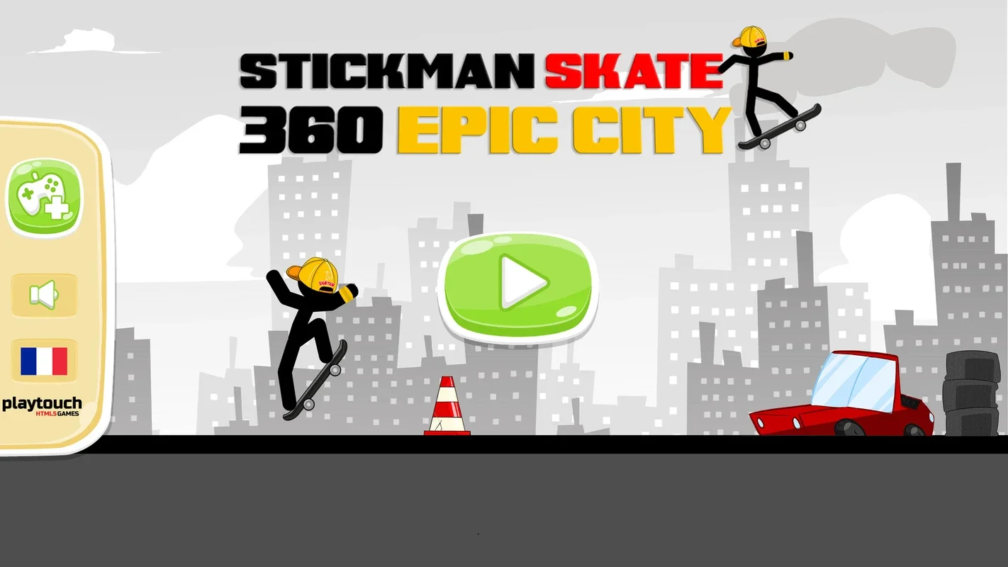 Stickman Skate 360 Epic City for Android - Thrilling Skateboarding Game