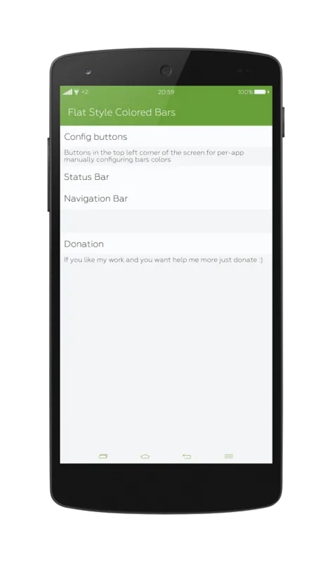 Flat Style Colored Bars for Android: Customize Navigation Bars