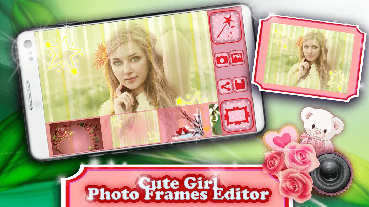 Cute Girl Photo Frames Editor for Android: Transform Photos