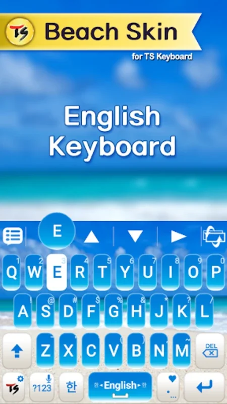 Beach Skin for TS Keyboard for Android: Enhance Typing